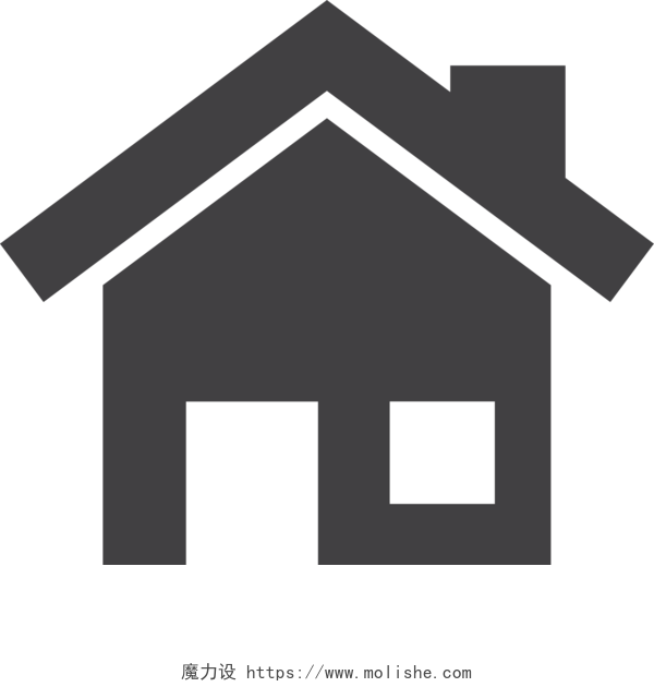 黑白简单房屋房子地址图标